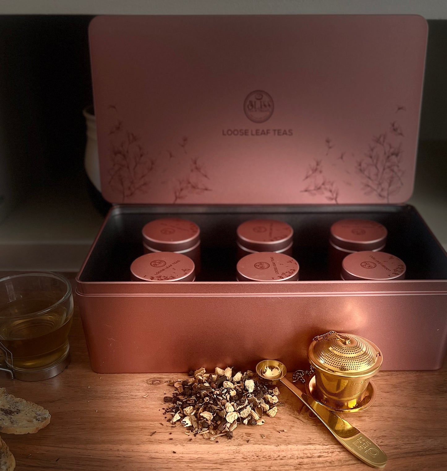6 Tin Tea Box