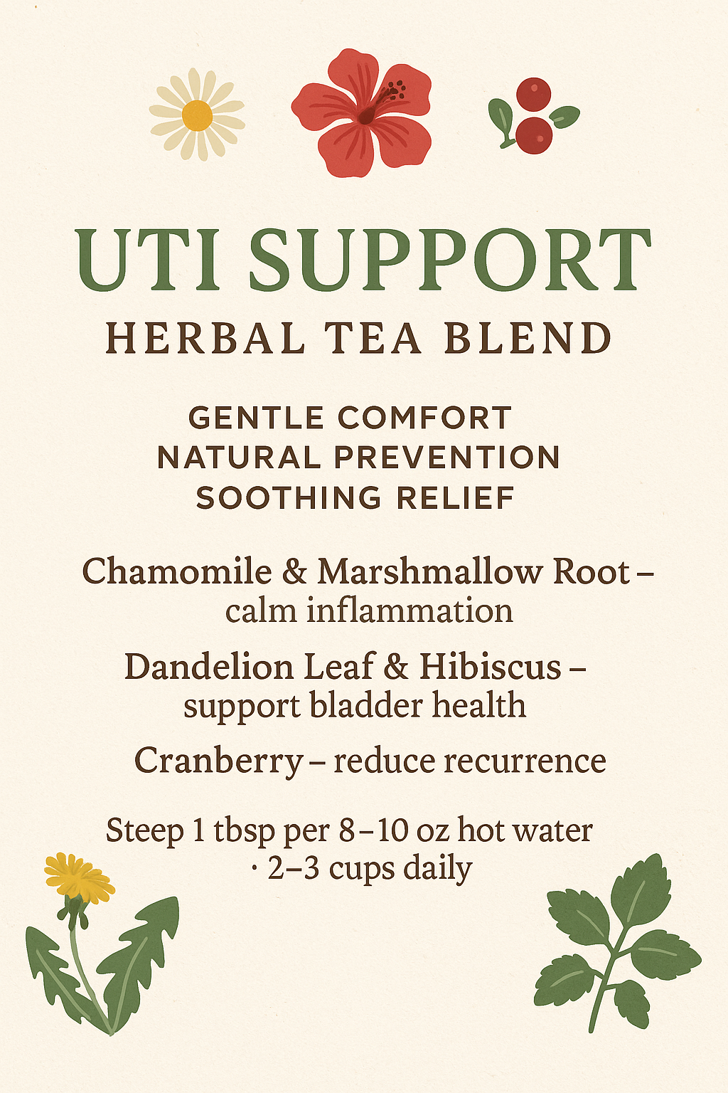 🌿 UTI Support Herbal Tea Blend